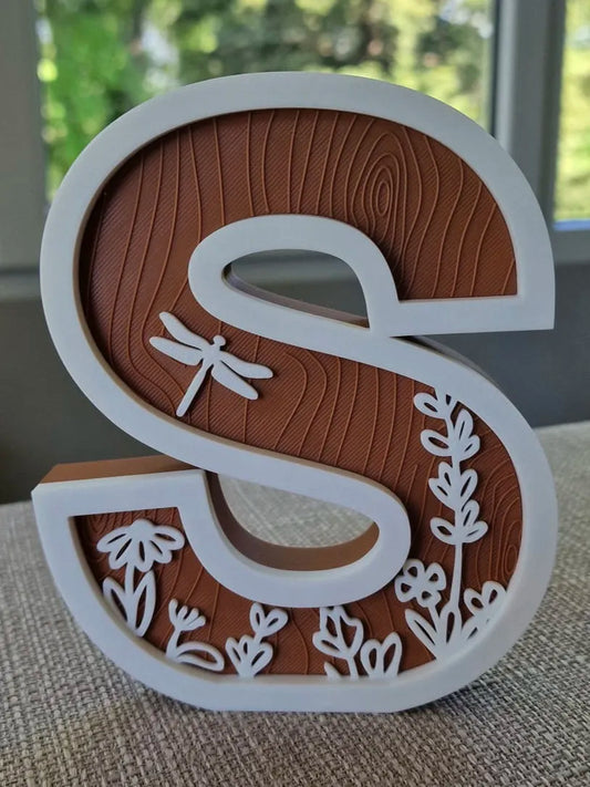 Letra Decorativa Personalizada Estilo Madera