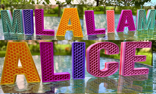 Letras Personalizadas Estilo Panal
