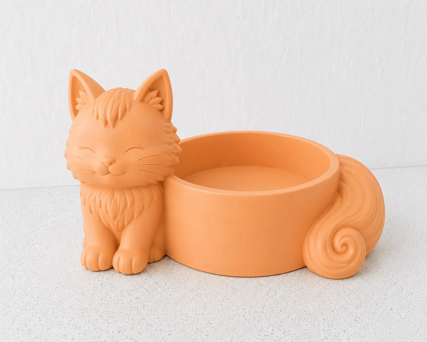 Cuenco Organizador con Gato para guardar llaves, joyas, monedas y pequeños accesorios en recibidores o escritorios.