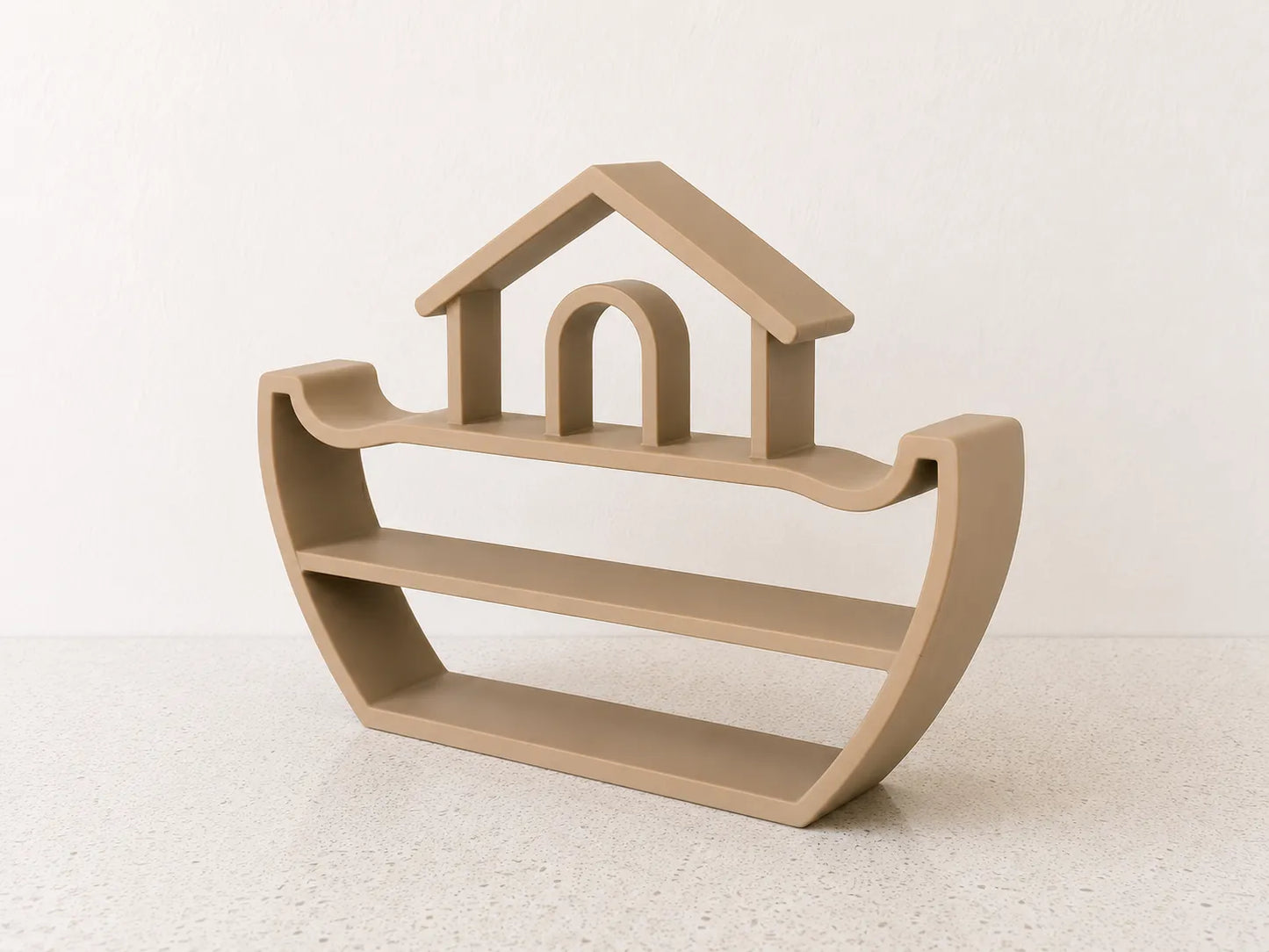 Estantería de Barco Infantil impresa en 3D para decorar habitaciones infantiles y exponer juguetes, libros o figuras.
