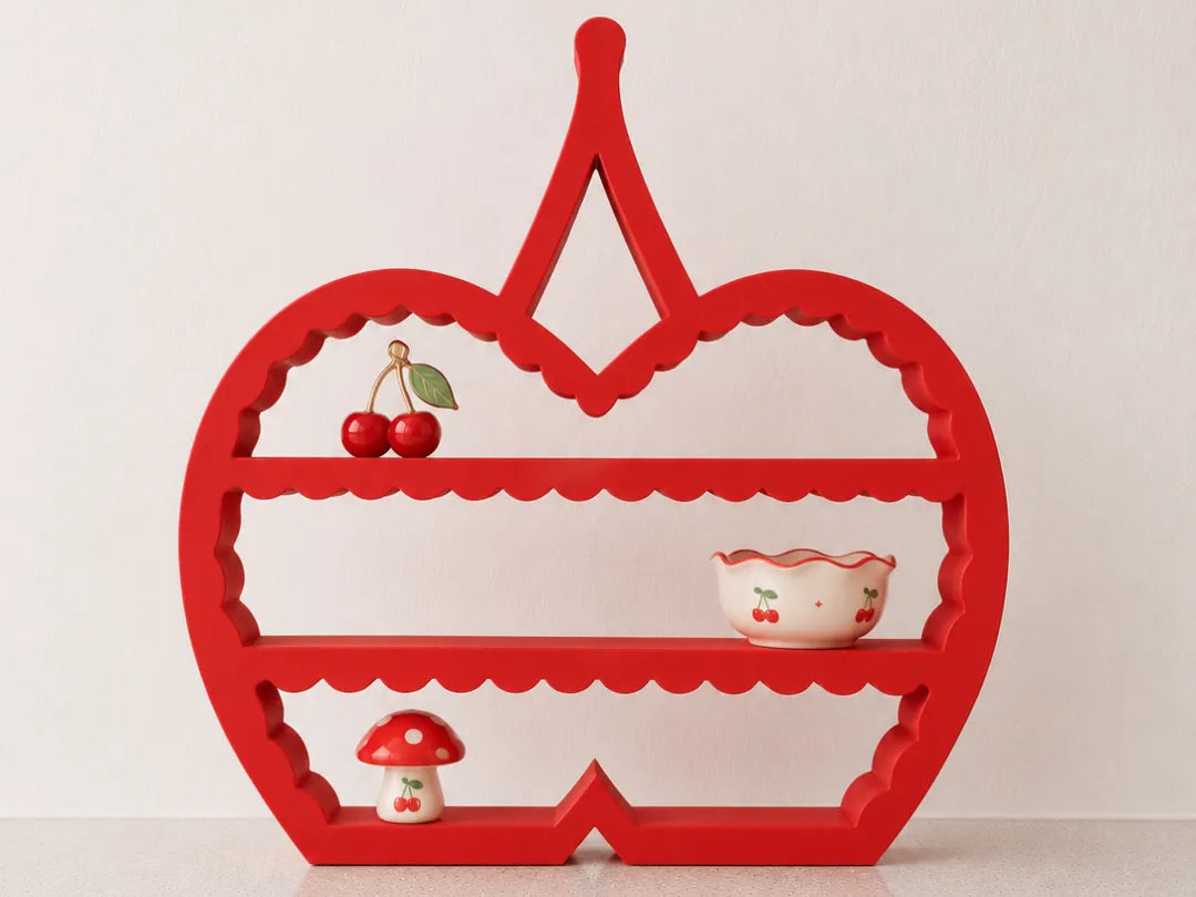 Estantería de Cereza Infantil impresa en 3D para decorar habitaciones infantiles y exponer juguetes, libros o figuras.