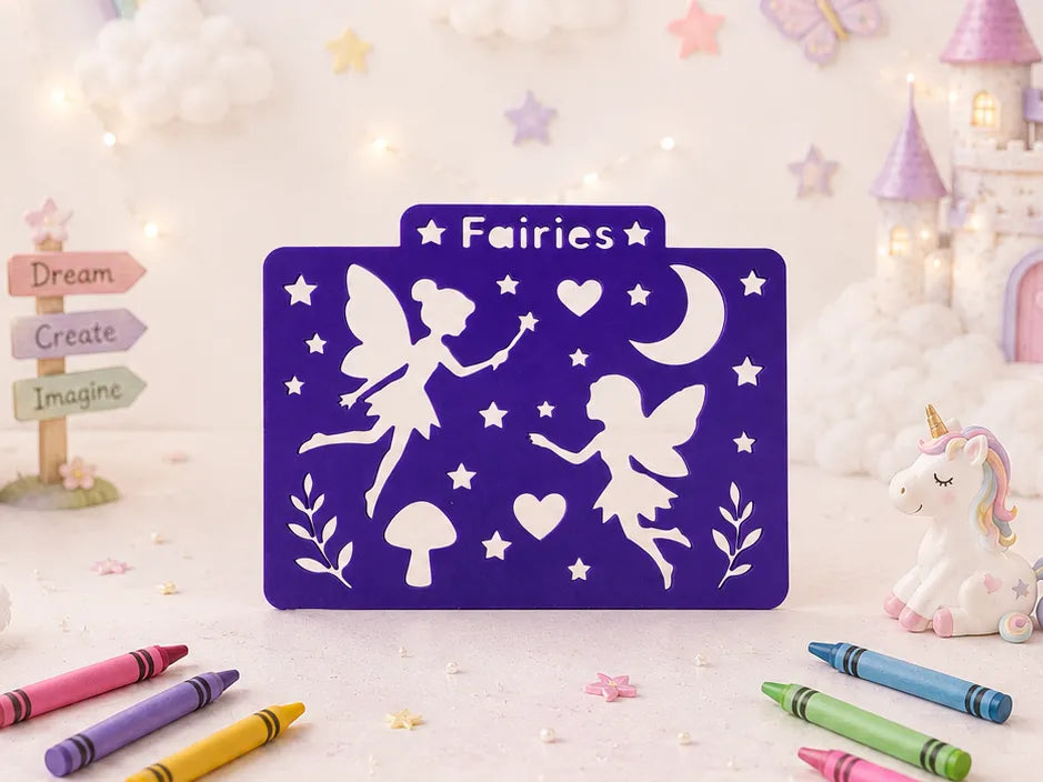 Plantilla de Dibujo de Hadas para actividades infantiles, creatividad, aprendizaje y desarrollo de la motricidad fina.