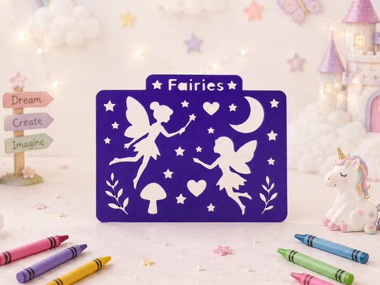Plantilla de Dibujo de Hadas para actividades infantiles, creatividad, aprendizaje y desarrollo de la motricidad fina.