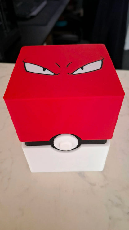 Caja para mazos de Pokémon Voltorb impresa en 3D para guardar y proteger cartas Pokémon