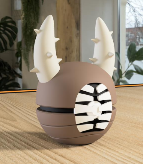 Poki-Bola #0127 Pinsir impresa en 3D para colección y exposición.