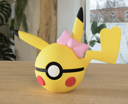 Poki-Bola #0025 Pikachu impresa en 3D para colección y exposición.