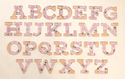 Letras y Números Personalizados Estilo Floral