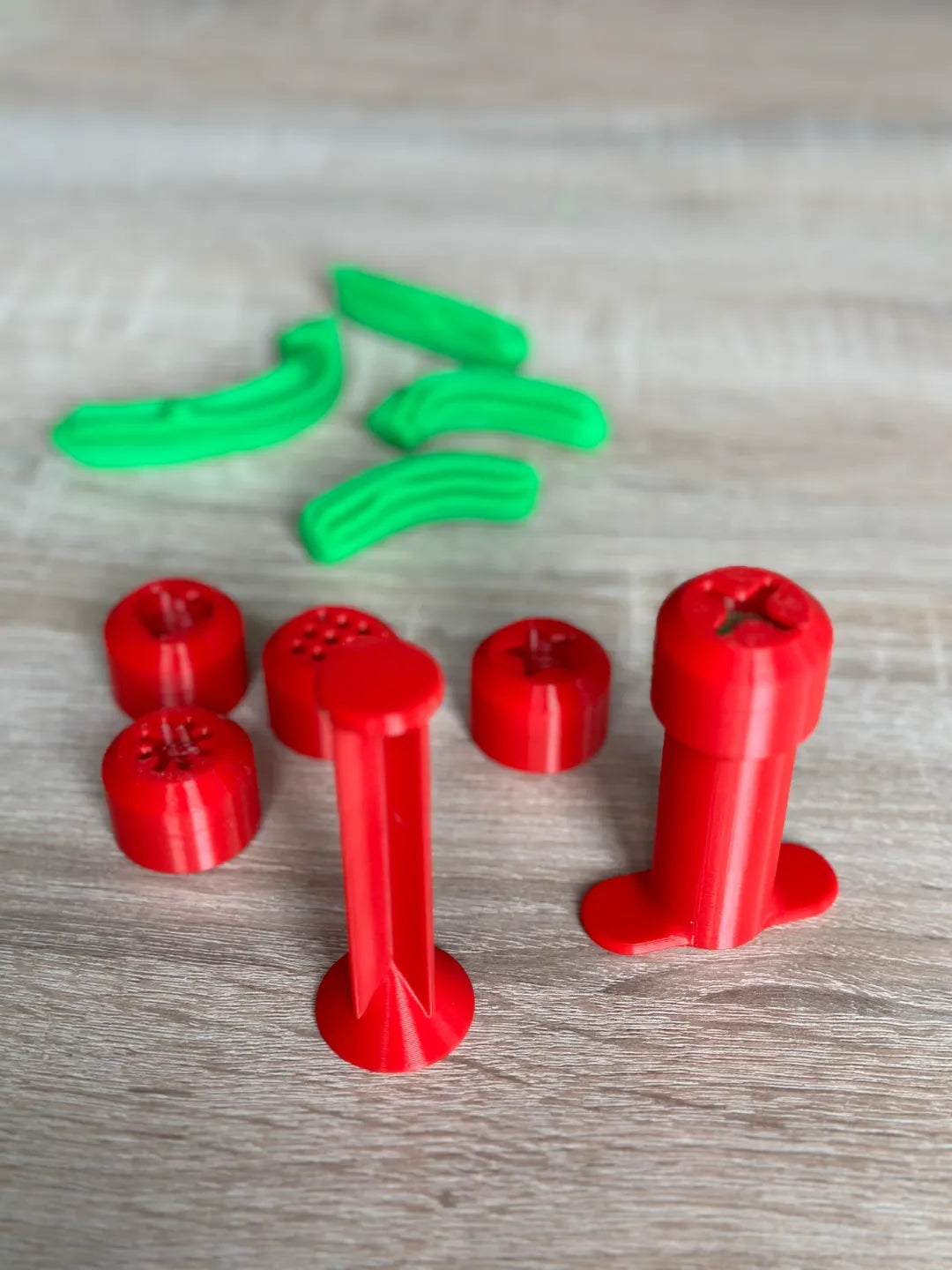 Kit de Moldes y Extrusor para Plastilina impreso en 3D para actividades creativas, aprendizaje y juego infantil.