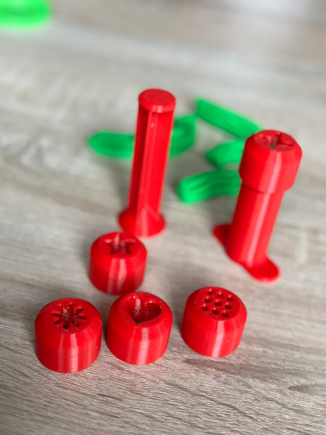 Kit de Moldes y Extrusor para Plastilina impreso en 3D para actividades creativas, aprendizaje y juego infantil.