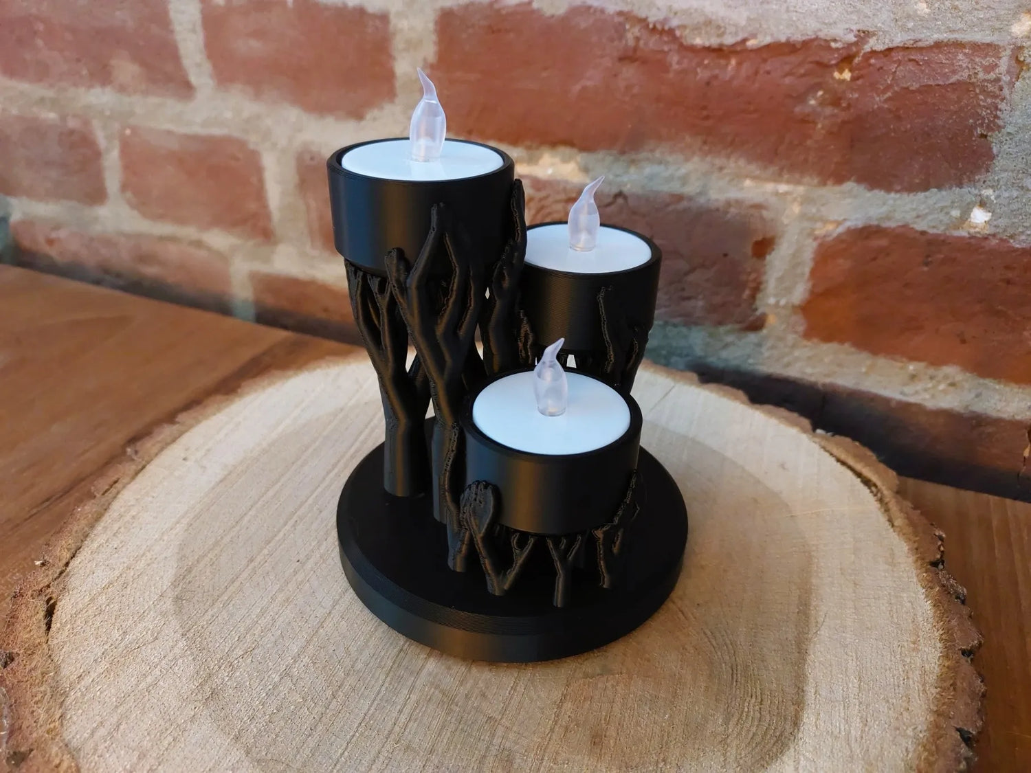 Candelabro de Ramas para Velas LED impreso en 3D con diseño inspirado en ramas de árbol para decorar el hogar.