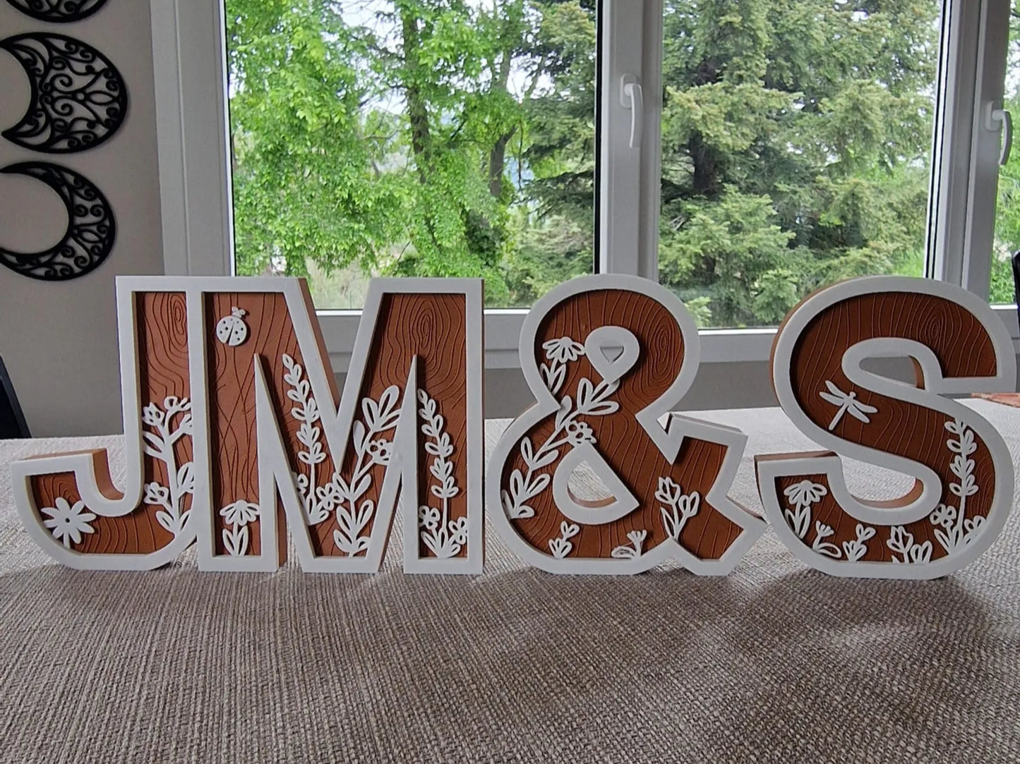 Letra Decorativa Personalizada Estilo Madera