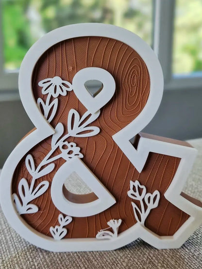 Letra Decorativa Personalizada Estilo Madera