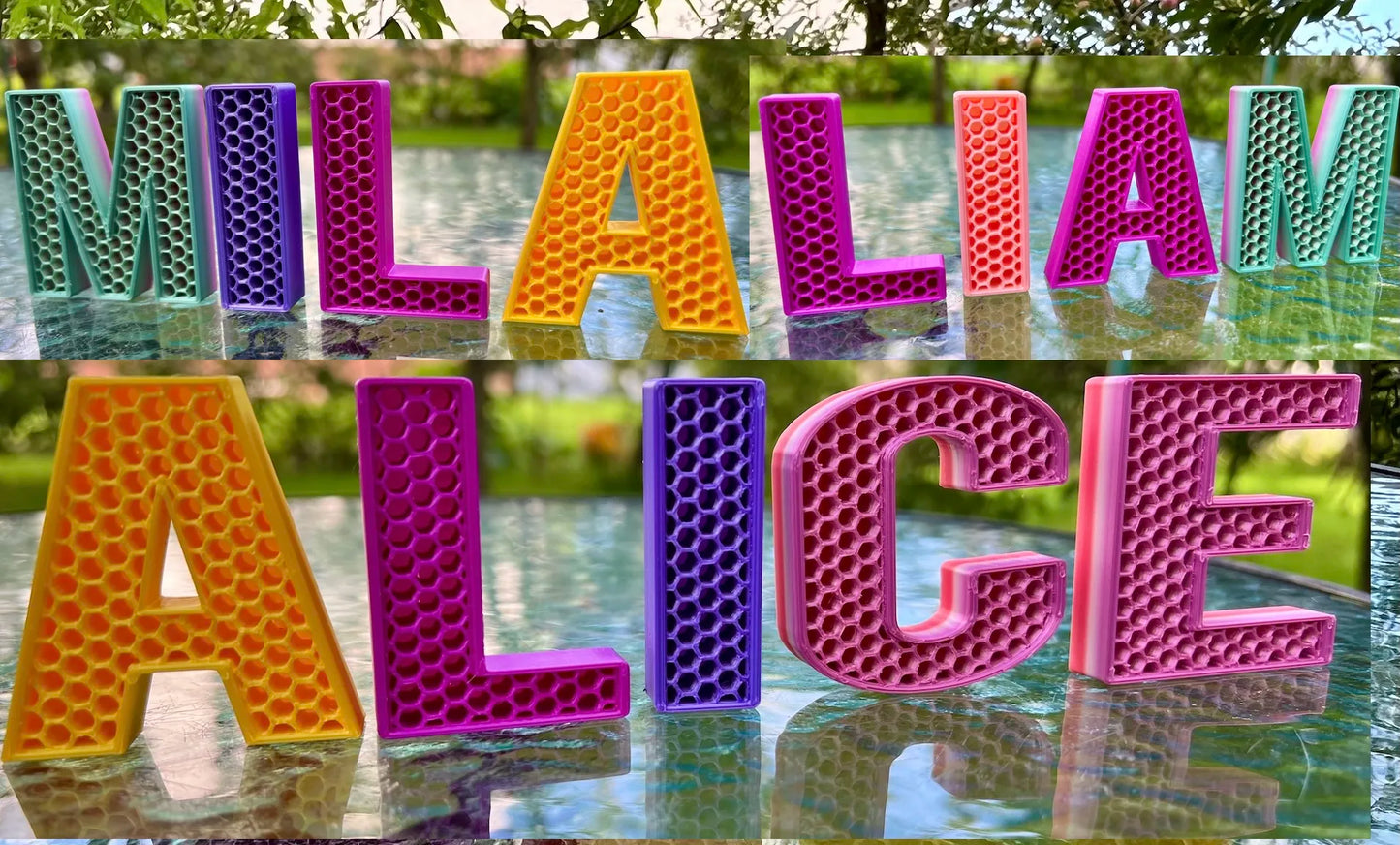 Letras Personalizadas Estilo Panal