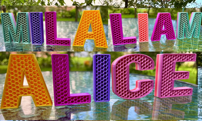 Letras Personalizadas Estilo Panal