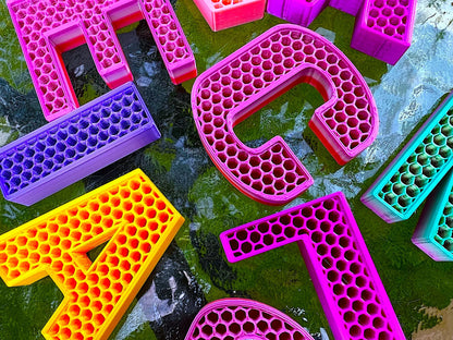 Letras Personalizadas Estilo Panal