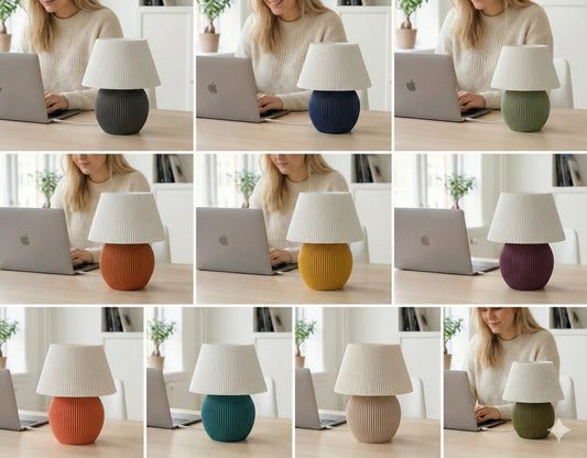 Lámpara de Mesa Seta impresa en 3D con diseño decorativo y luz ambiental para el hogar.