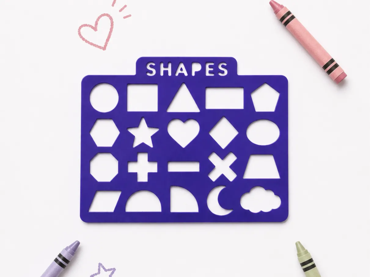 Plantilla de Dibujo de Formas para actividades infantiles, creatividad, aprendizaje y desarrollo de la motricidad fina.