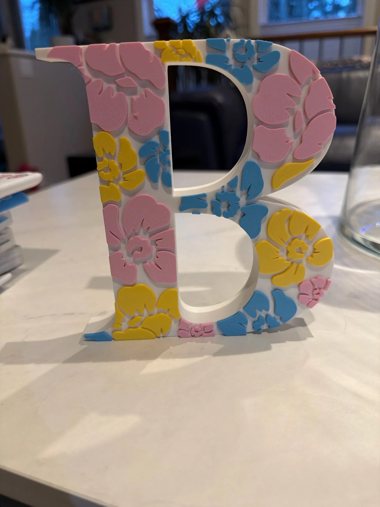 Letras Personalizadas Estampado Floral