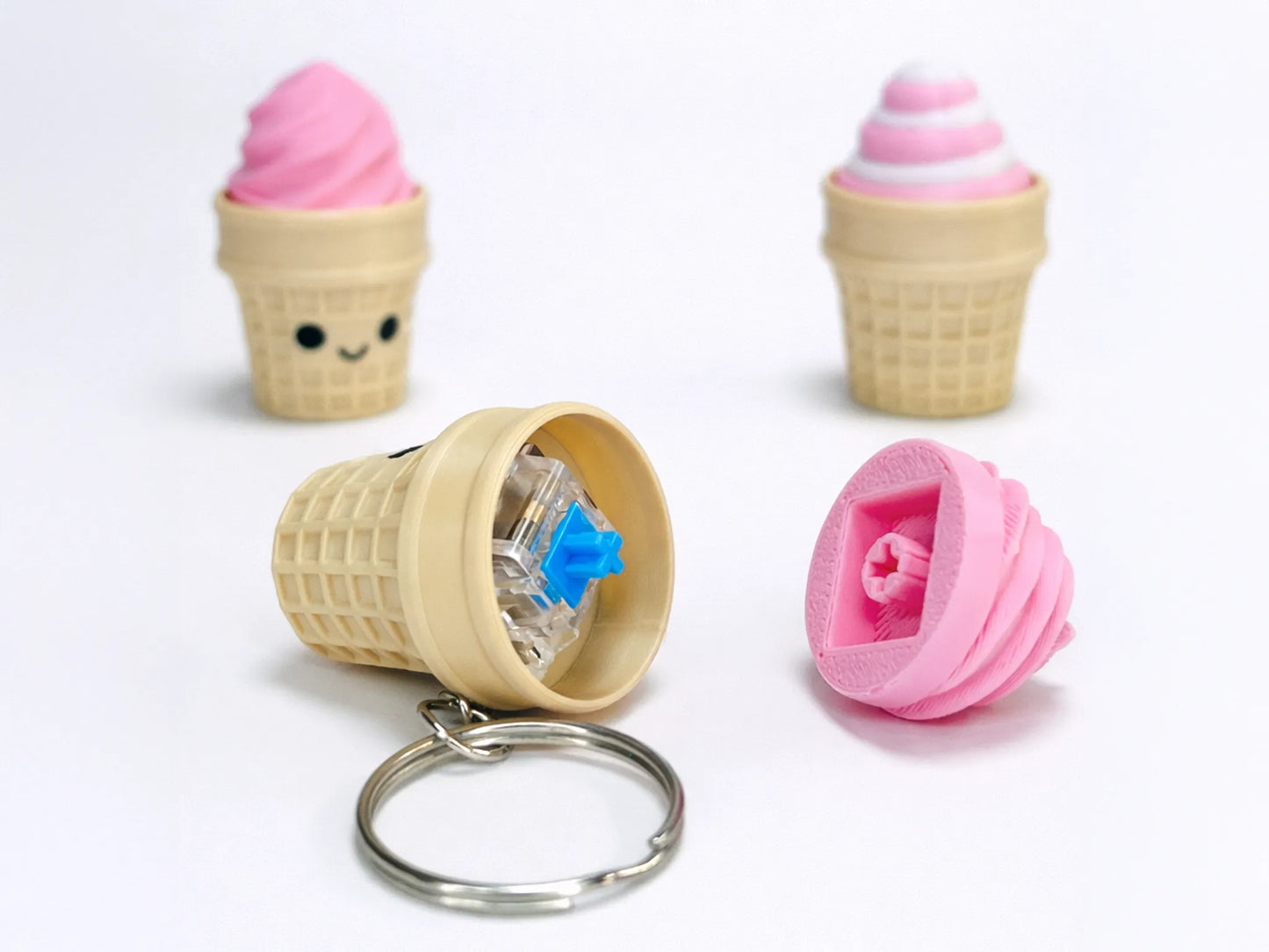 Clicker Llavero Cucurucho Helado Antiestrés V2