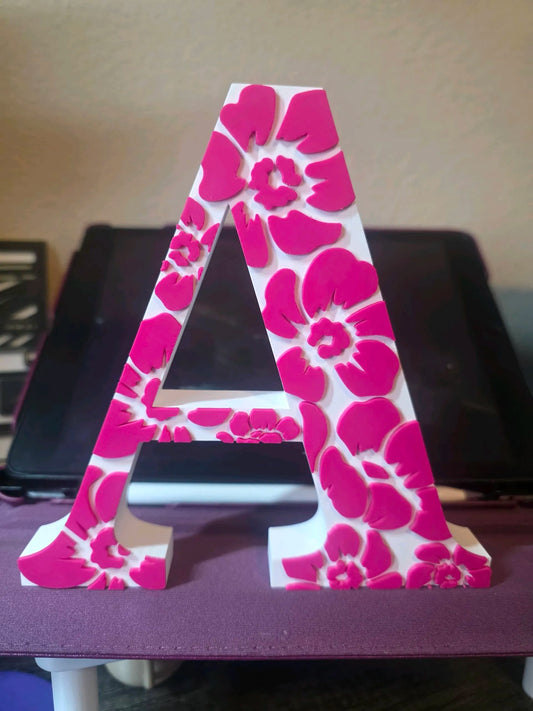 Letras Personalizadas Estampado Floral