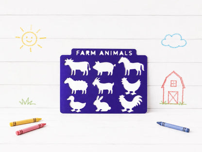 Plantilla de Dibujo de Animales de Granja para actividades infantiles, creatividad y aprendizaje.