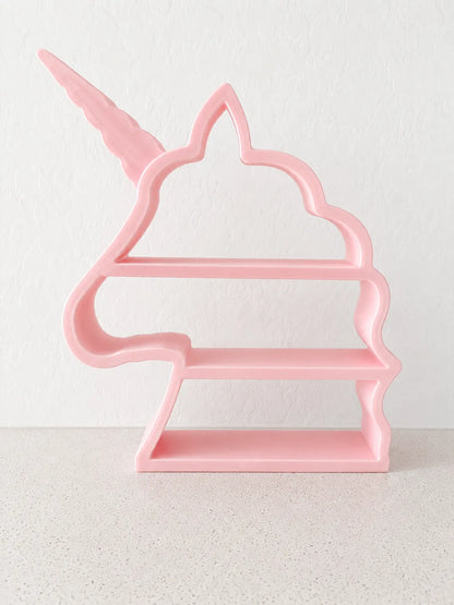 Estantería de Cabeza de Unicornio Infantil para decorar habitaciones infantiles y exponer juguetes, libros o figuras.