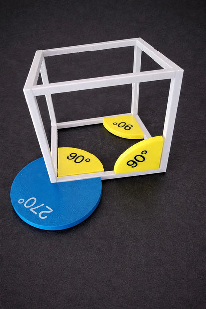 Kit de Ángulos impreso en 3D con piezas manipulativas para aprender geometría y comprender los diferentes tipos de ángulos.