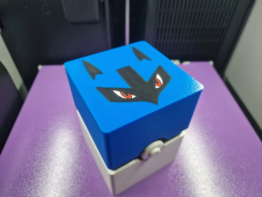 Caja para mazos de Pokémon Lucario impresa en 3D para guardar y proteger cartas Pokémon