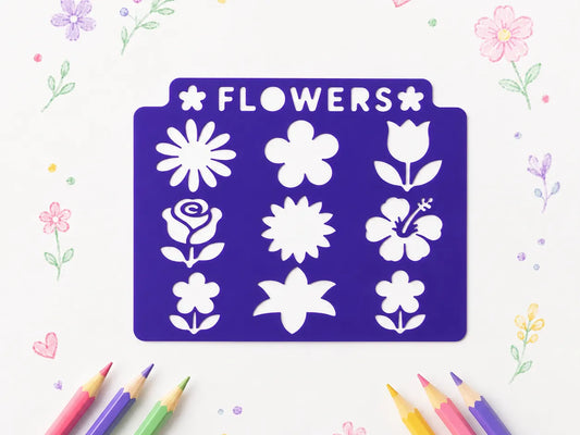 Plantilla de Dibujo de Flores para actividades infantiles, creatividad, aprendizaje y desarrollo de la motricidad fina.