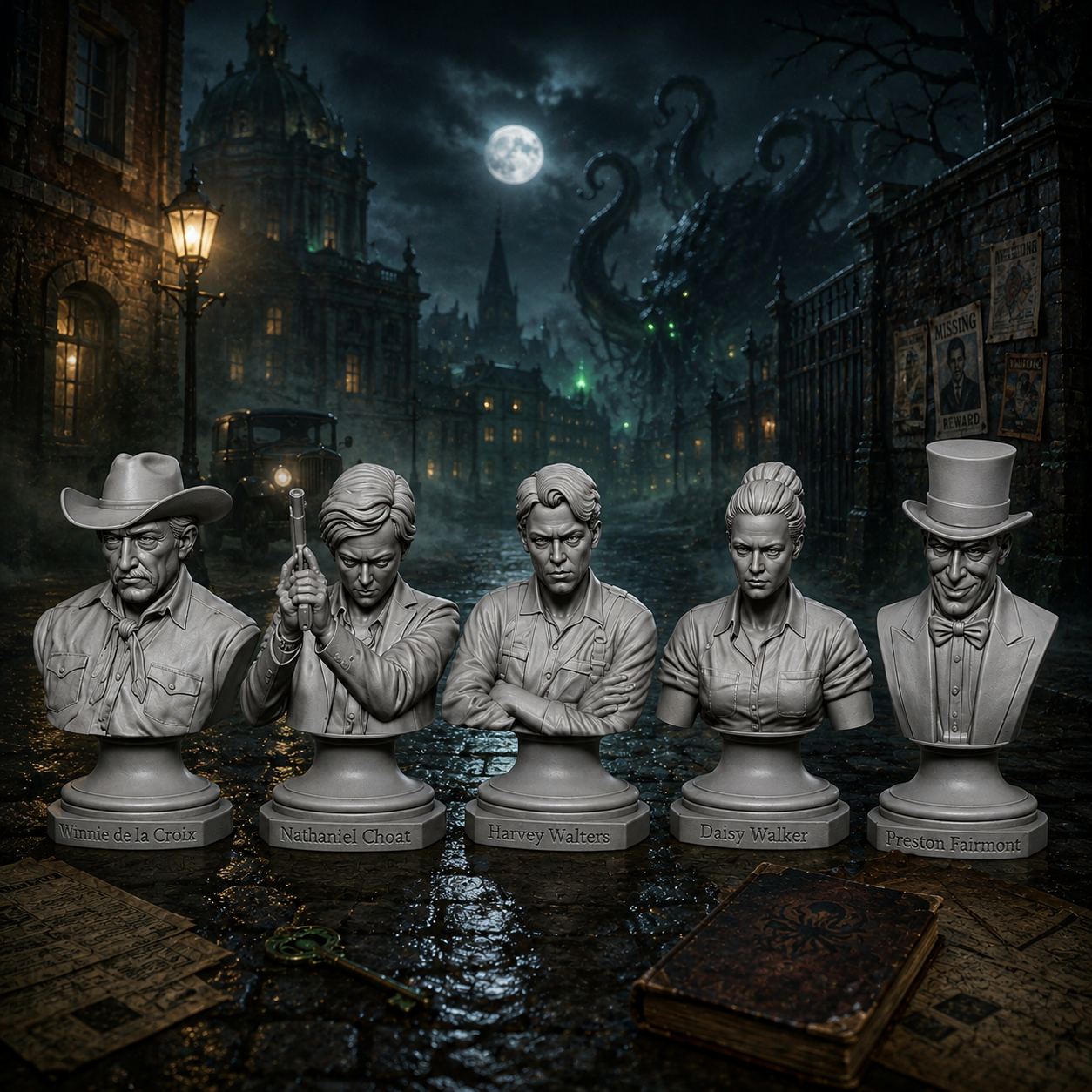 Arkham Horror LCG - Bustos y Miniaturas de Investigadores