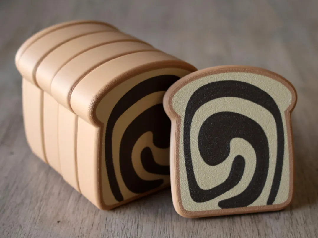 Pan de Mármol Magnético Cortable impreso en 3D con piezas magnéticas para cocinitas infantiles y juegos de cocina.