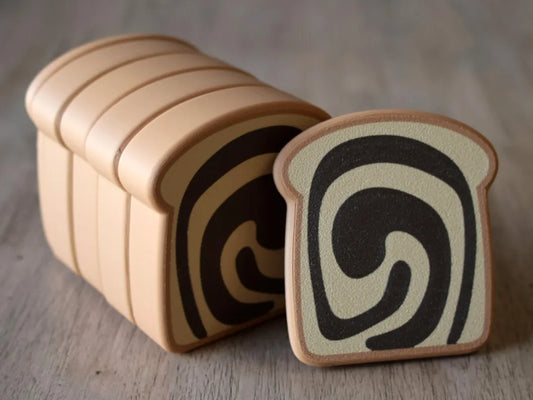 Pan de Mármol Magnético Cortable impreso en 3D con piezas magnéticas para cocinitas infantiles y juegos de cocina.