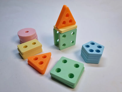 Juego de Apilar y Clasificar Pastel Montessori