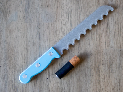 Set de 4 Cuchillos de Juguete para Cocina impresos en 3D para cocinitas infantiles y juegos de rol educativos.