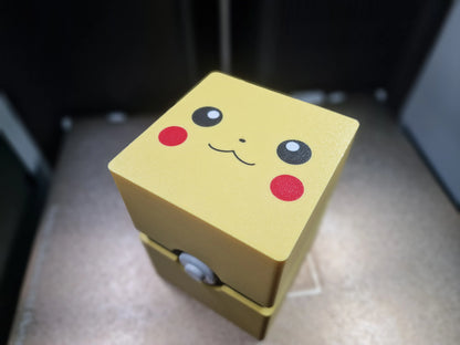 Caja para mazos de Pokémon Pikachu impresa en 3D para guardar y proteger cartas Pokémon