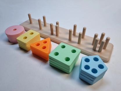 Juego de Apilar y Clasificar Pastel Montessori