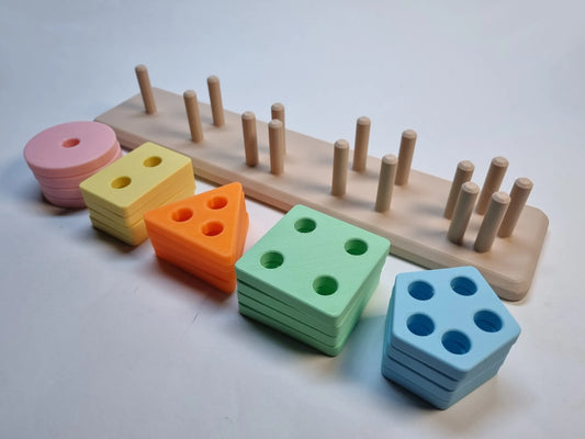 Juego de Apilar y Clasificar Pastel Montessori