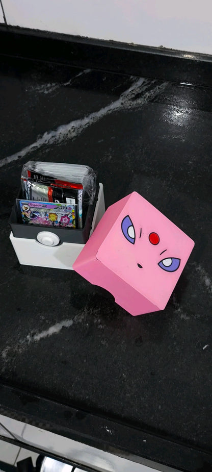 Caja para mazos de Pokémon Espeon impresa en 3D para guardar y proteger cartas Pokémon