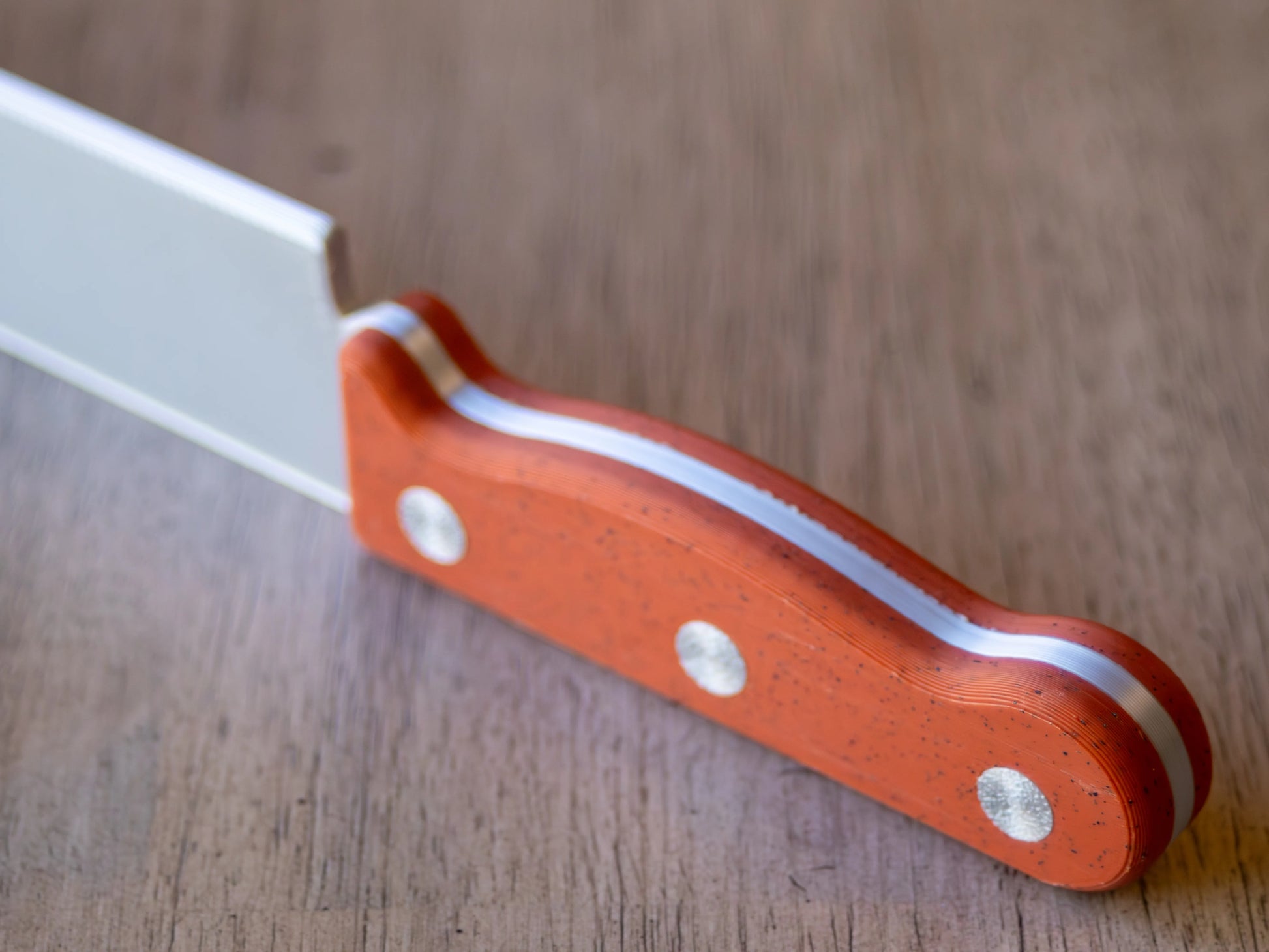 Set de 4 Cuchillos de Juguete para Cocina impresos en 3D para cocinitas infantiles y juegos de rol educativos.