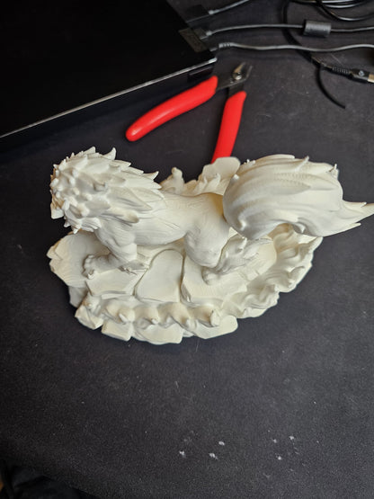 Diorama Pokémon Arcanine En Llamas impreso en 3D con acabado mate y gran nivel de detalle para colección y decoración gaming.