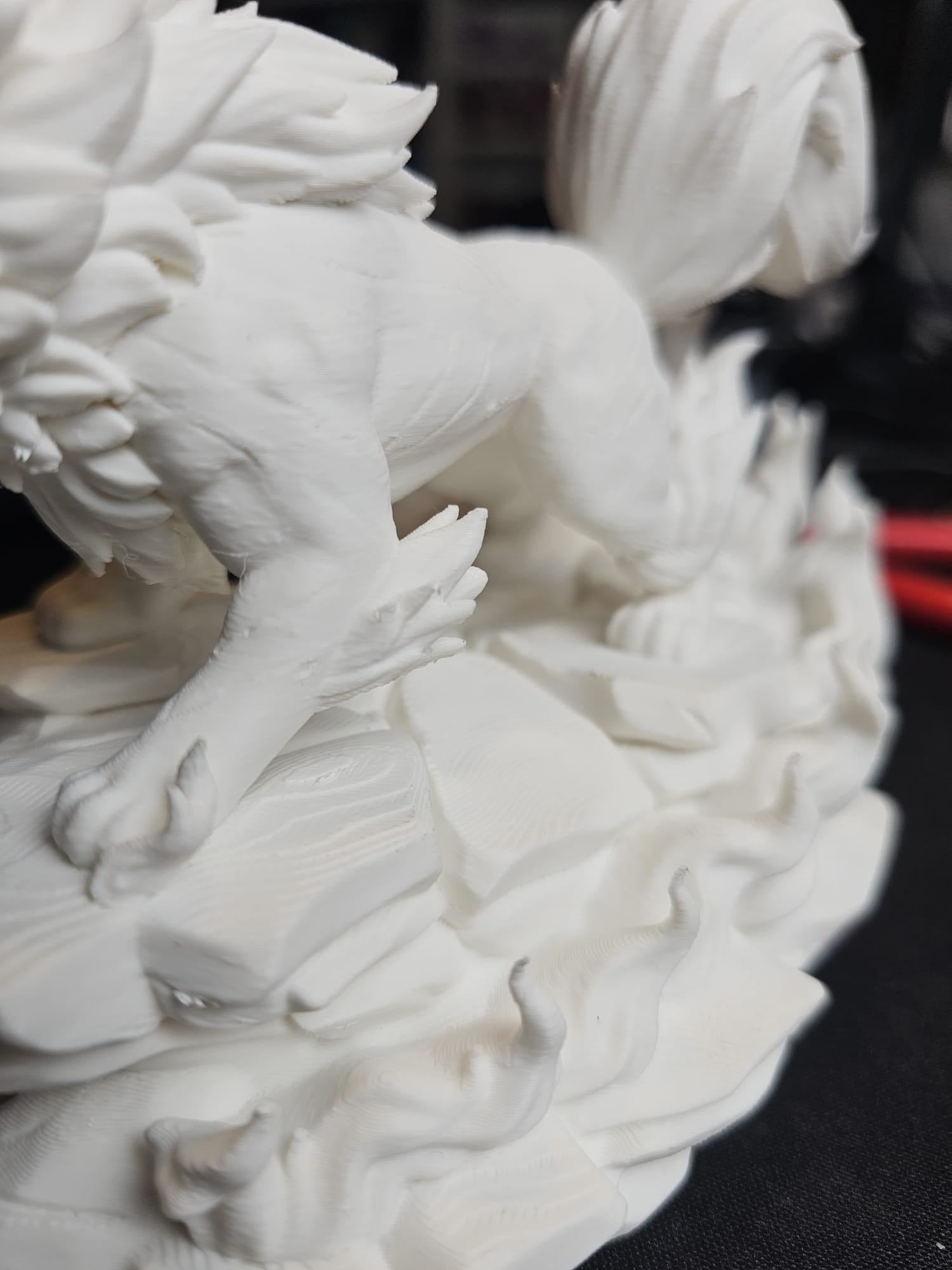 Diorama Pokémon Arcanine En Llamas impreso en 3D con acabado mate y gran nivel de detalle para colección y decoración gaming.